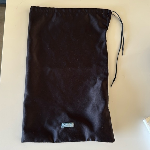 Prada Dust Bag Black Drawstring Satin 13x8.5 inches - Picture 2 of 8